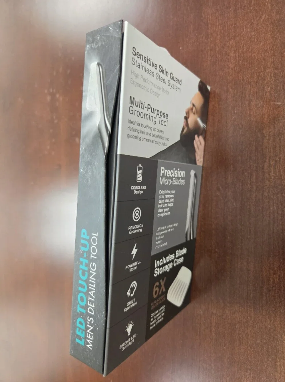 COBY LED Touch-Up Men's Detailer — Silver Precision Groomer
